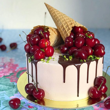 Торт "Вишневый рожок" купить - серов.сладкоежкин.рф
