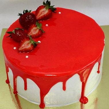 Торт глазурь с клубникой купить - серов.сладкоежкин.рф