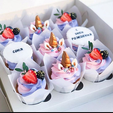 Капкейки "Единорожки" купить - серов.сладкоежкин.рф