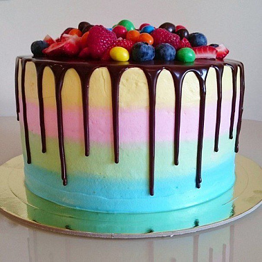 Торт с глазурью "Радуга" купить - серов.сладкоежкин.рф